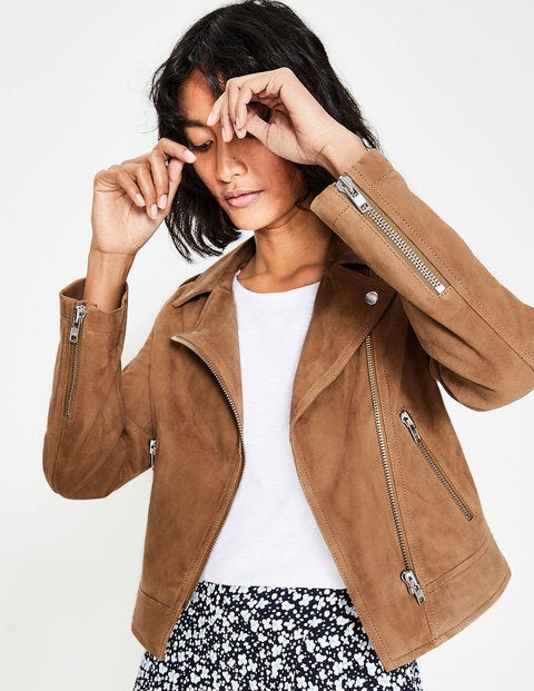 Morleigh Biker Jacket - Soft Truffle Suede Morleigh Biker Jacket - Soft Truffle Suede