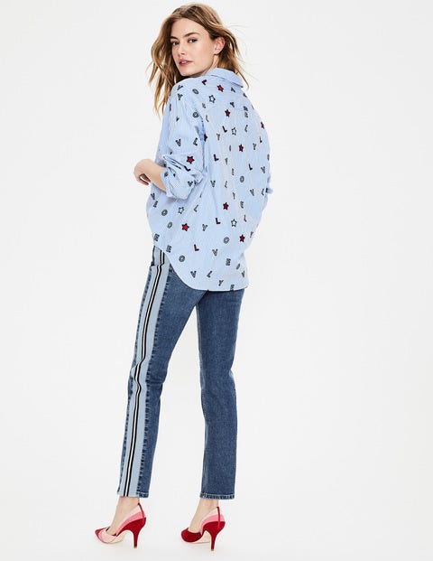 Cavendish Girlfriend Jeans - Side Panel Interest Cavendish Girlfriend Jeans - Side Panel Interest