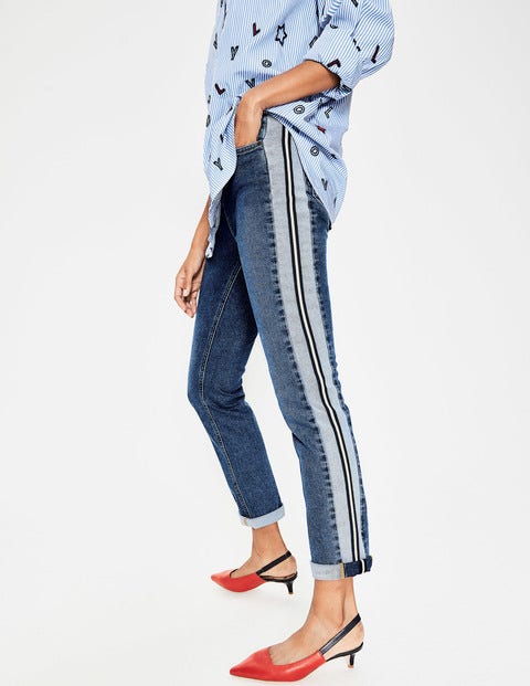 Cavendish Girlfriend Jeans - Side Panel Interest Cavendish Girlfriend Jeans - Side Panel Interest