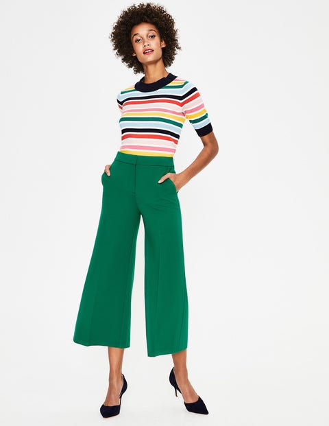 Hampshire Culottes Aus Ponte-Roma-Jersey - Waldgrün Hampshire Culottes Aus Ponte-Roma-Jersey - Waldgrün