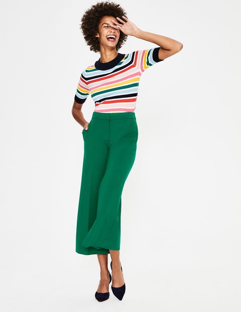 Hampshire Culottes Aus Ponte-Roma-Jersey - Waldgrün Hampshire Culottes Aus Ponte-Roma-Jersey - Waldgrün
