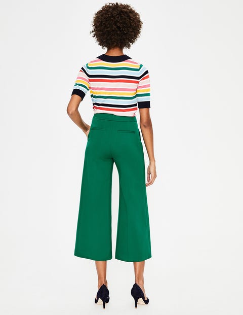 Hampshire Culottes Aus Ponte-Roma-Jersey - Waldgrün Hampshire Culottes Aus Ponte-Roma-Jersey - Waldgrün