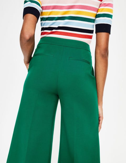 Hampshire Culottes Aus Ponte-Roma-Jersey - Waldgrün Hampshire Culottes Aus Ponte-Roma-Jersey - Waldgrün