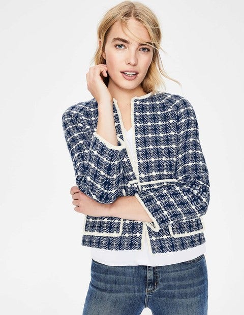 Ida Textured Jacket - Blue texture Ida Textured Jacket - Blue texture