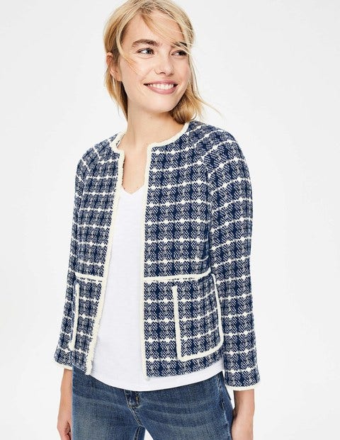 Ida Textured Jacket - Blue texture Ida Textured Jacket - Blue texture