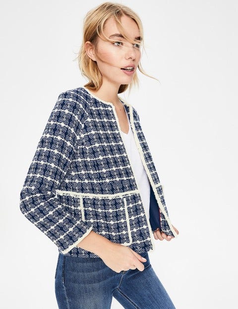 Ida Textured Jacket - Blue texture Ida Textured Jacket - Blue texture