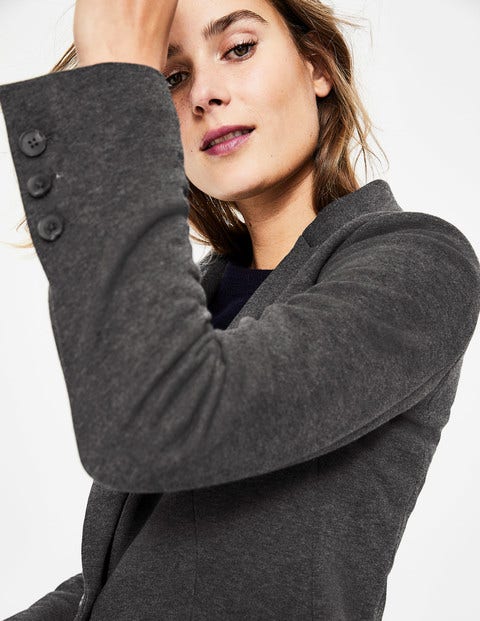 Jersey Longerline Blazer - Grey Marl Jersey Longerline Blazer - Grey Marl
