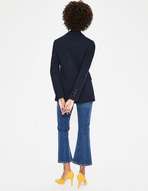 Jersey Longerline Blazer - Navy Jersey Longerline Blazer - Navy