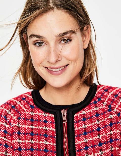 Eadie Textured Coat - Red Texture Eadie Textured Coat - Red Texture