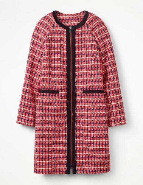 Eadie Textured Coat - Red Texture Eadie Textured Coat - Red Texture