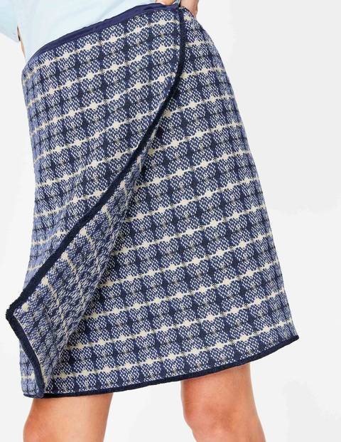 Tallulah Wrap Skirt - Navy Textured Tallulah Wrap Skirt - Navy Textured