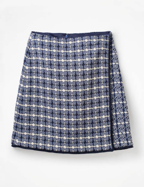 Tallulah Wrap Skirt - Navy Textured Tallulah Wrap Skirt - Navy Textured