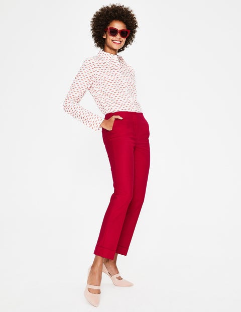 Kensington Turn-Up Pants - Dark Rose Kensington Turn-Up Pants - Dark Rose