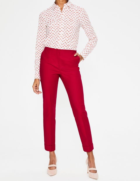 Kensington Turn-Up Pants - Dark Rose Kensington Turn-Up Pants - Dark Rose