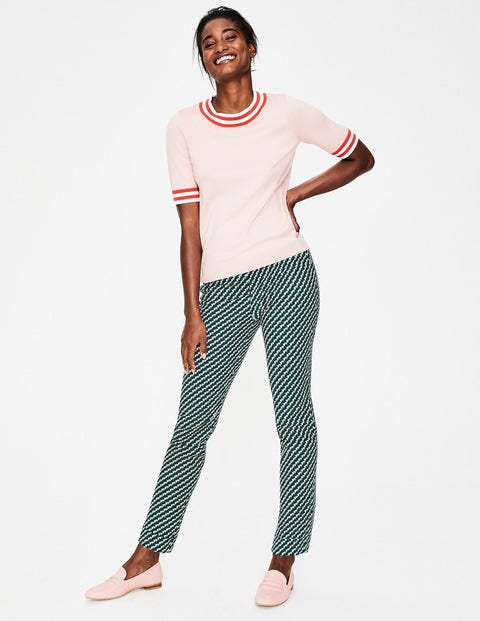 Kensington Turn-up Trousers - Forest, Graphic Geo Kensington Turn-up Trousers - Forest, Graphic Geo