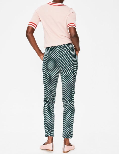 Kensington Turn-up Trousers - Forest, Graphic Geo Kensington Turn-up Trousers - Forest, Graphic Geo
