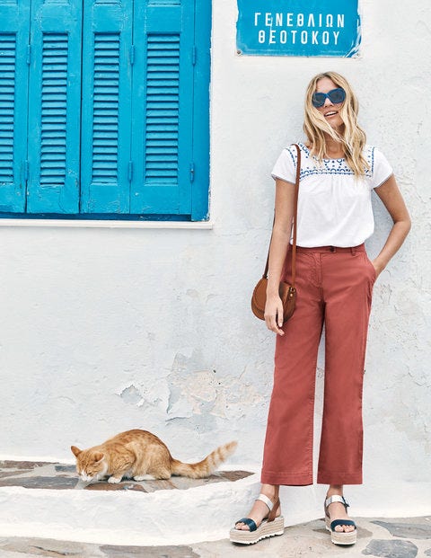 Helena 7/8-Chinohose - Rot Helena 7/8-Chinohose - Rot
