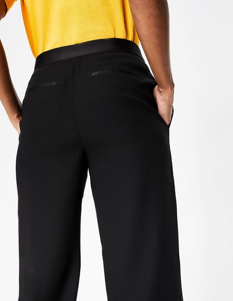 Exeter Hose Mit Weitem Bein - Schwarz Exeter Hose Mit Weitem Bein - Schwarz