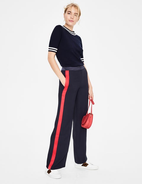 Exeter Wide Leg Trousers - Navy Exeter Wide Leg Trousers - Navy