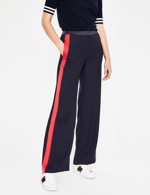 Exeter Wide Leg Trousers - Navy Exeter Wide Leg Trousers - Navy