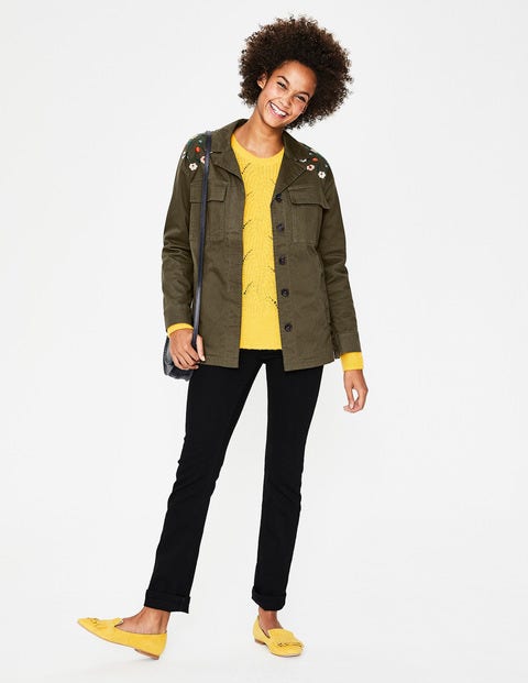 Ruby Embroidered Jacket - Classic Khaki Ruby Embroidered Jacket - Classic Khaki