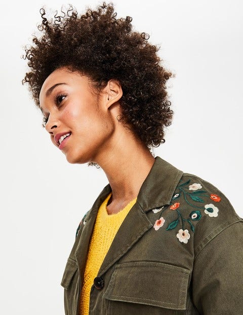 Ruby Embroidered Jacket - Classic Khaki Ruby Embroidered Jacket - Classic Khaki