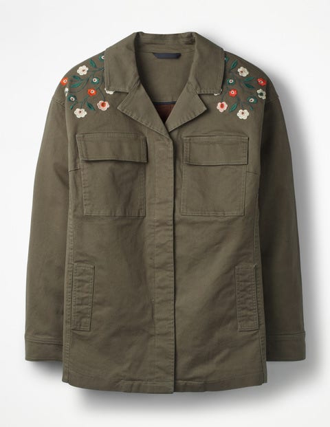 Ruby Embroidered Jacket - Classic Khaki Ruby Embroidered Jacket - Classic Khaki