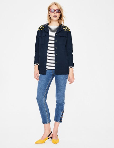 Ruby Embroidered Jacket - Navy Ruby Embroidered Jacket - Navy