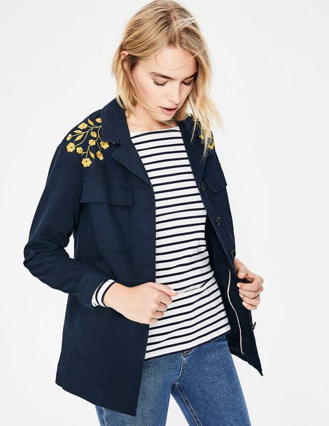 Ruby Embroidered Jacket - Navy Ruby Embroidered Jacket - Navy
