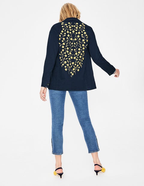 Ruby Embroidered Jacket - Navy Ruby Embroidered Jacket - Navy