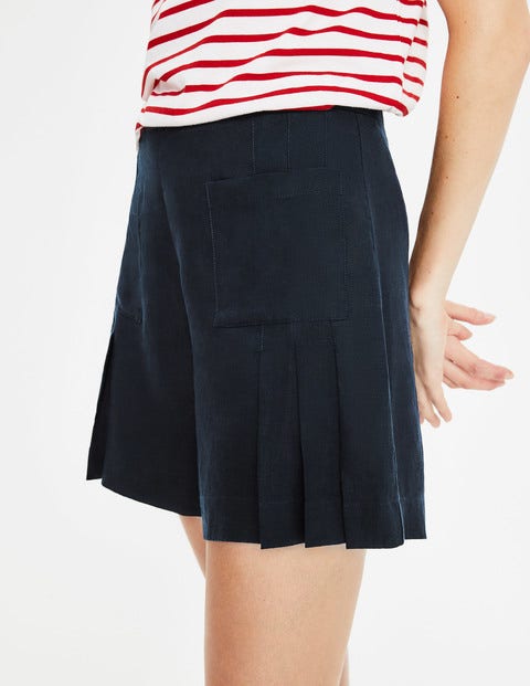 Zoe Linen Shorts - Navy Zoe Linen Shorts - Navy