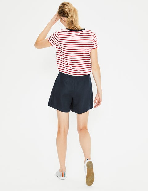 Zoe Linen Shorts - Navy Zoe Linen Shorts - Navy