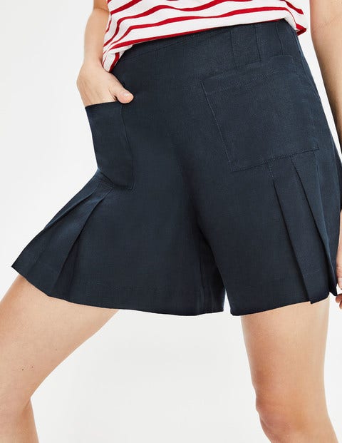 Zoe Linen Shorts - Navy Zoe Linen Shorts - Navy