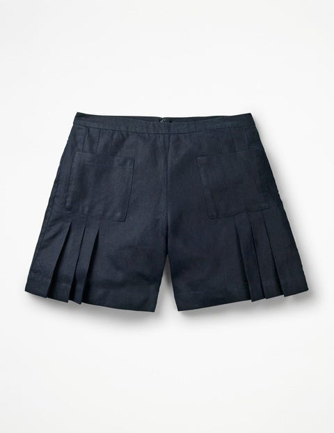 Zoe Linen Shorts - Navy Zoe Linen Shorts - Navy