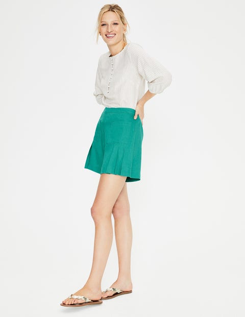 Zoe Linen Shorts - Indian Ocean Zoe Linen Shorts - Indian Ocean