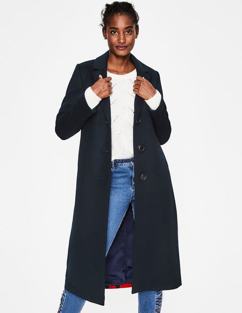 Ashridge Colourblock Coat - Navy w Red Stripe Ashridge Colourblock Coat - Navy w Red Stripe