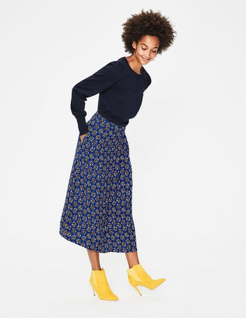 Saskia Midi Skirt - Lapis & Soft Truffle Star Saskia Midi Skirt - Lapis & Soft Truffle Star