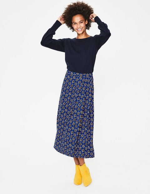 Saskia Midi Skirt - Lapis & Soft Truffle Star Saskia Midi Skirt - Lapis & Soft Truffle Star