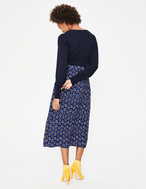 Saskia Midi Skirt - Lapis & Soft Truffle Star Saskia Midi Skirt - Lapis & Soft Truffle Star