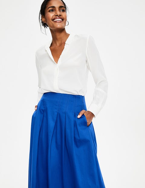 Theodora Pleated Skirt - Cobalt Theodora Pleated Skirt - Cobalt