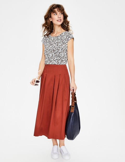 Theodora Pleated Skirt - Conker Theodora Pleated Skirt - Conker