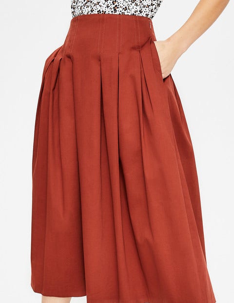 Theodora Pleated Skirt - Conker Theodora Pleated Skirt - Conker