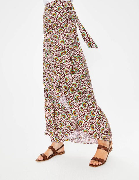 Florence Maxi Skirt - Ivory/Rouge Island Bloom Florence Maxi Skirt - Ivory/Rouge Island Bloom