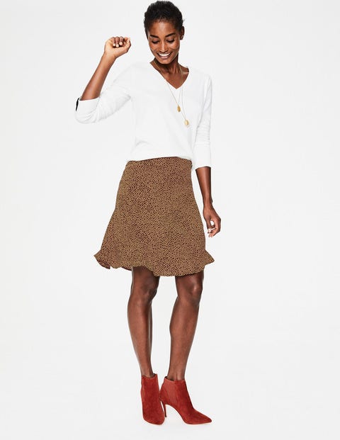 Virginia Skirt - Black and Soft Truffle Spot Virginia Skirt - Black and Soft Truffle Spot