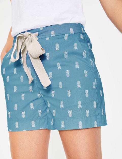 Suzie Pj Shorts - Heron Blue, Ivory Pineapple Suzie Pj Shorts - Heron Blue, Ivory Pineapple