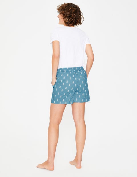 Suzie Pj Shorts - Heron Blue, Ivory Pineapple Suzie Pj Shorts - Heron Blue, Ivory Pineapple