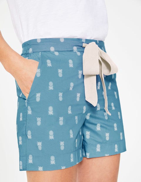 Suzie Pj Shorts - Heron Blue, Ivory Pineapple Suzie Pj Shorts - Heron Blue, Ivory Pineapple