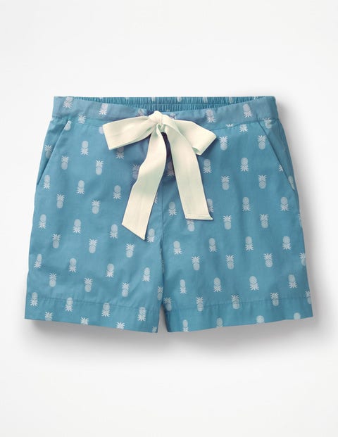 Suzie Pj Shorts - Heron Blue, Ivory Pineapple Suzie Pj Shorts - Heron Blue, Ivory Pineapple