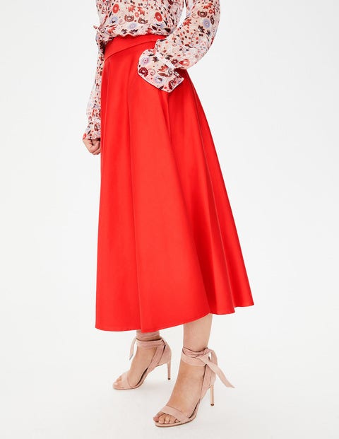 Delilah Midi Skirt - Red Pop Delilah Midi Skirt - Red Pop