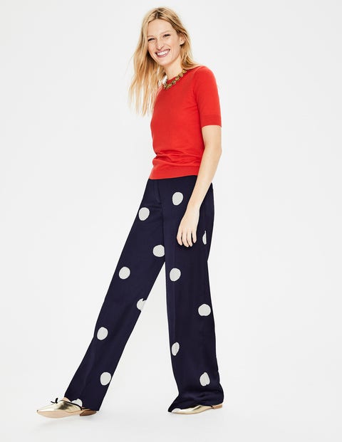 Rhea Hose - Navy, Große Tupfen Rhea Hose - Navy, Große Tupfen